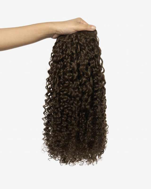 Dark Ash Brown Ringlet Clip-In Hair Extensions