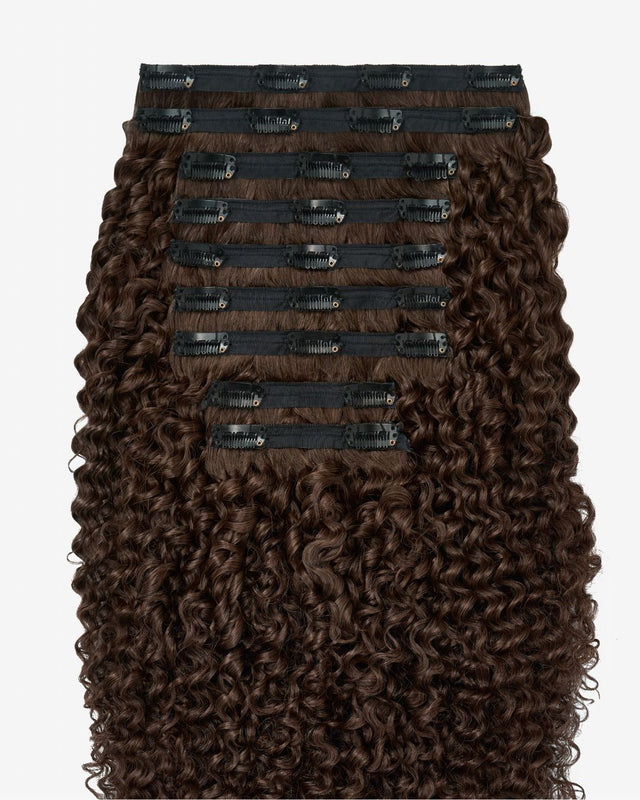 Neutral Dark Brown Ringlet Clip-In Hair Extensions