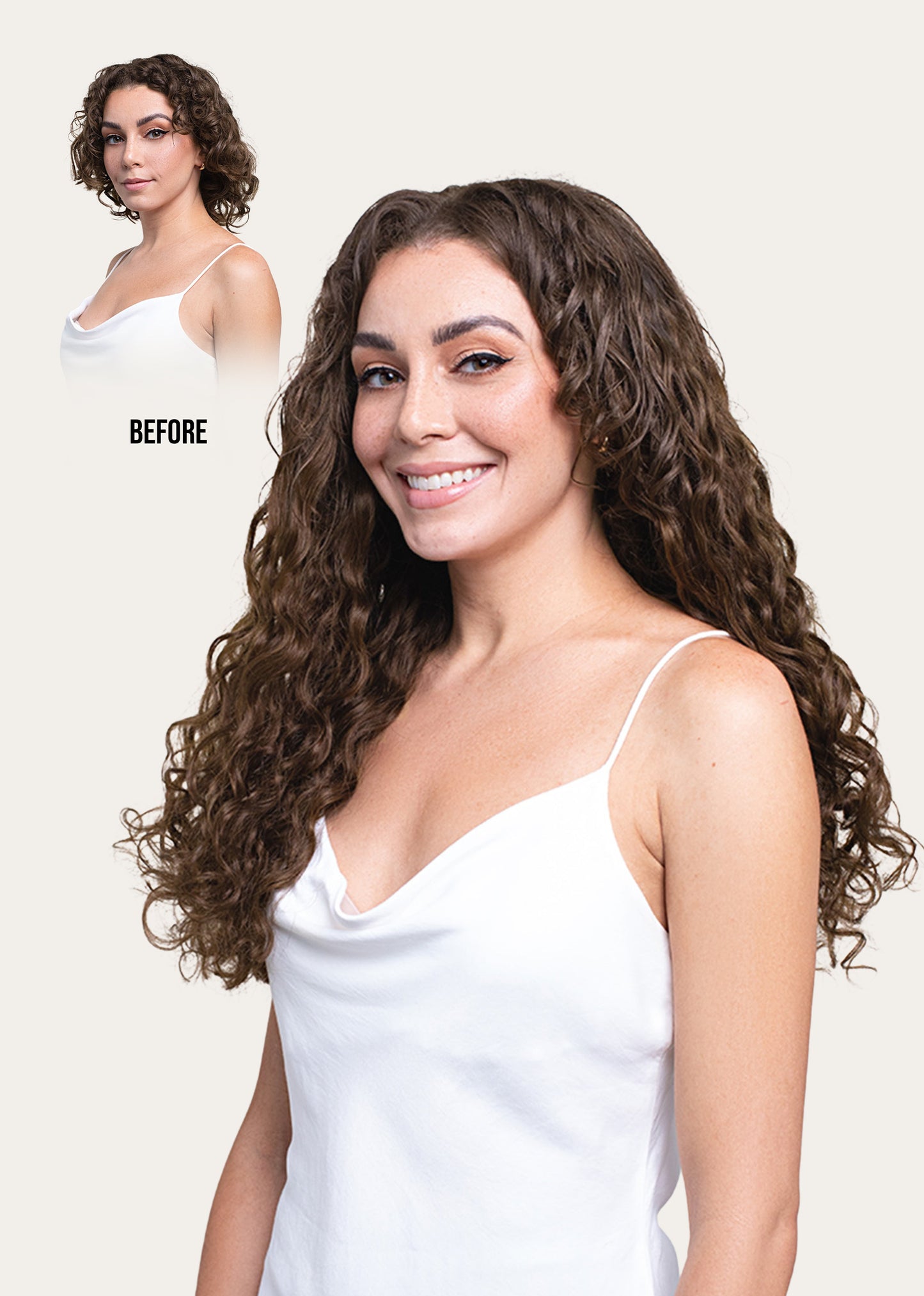 Light Brown Spiral Clip-In Hair Extensions