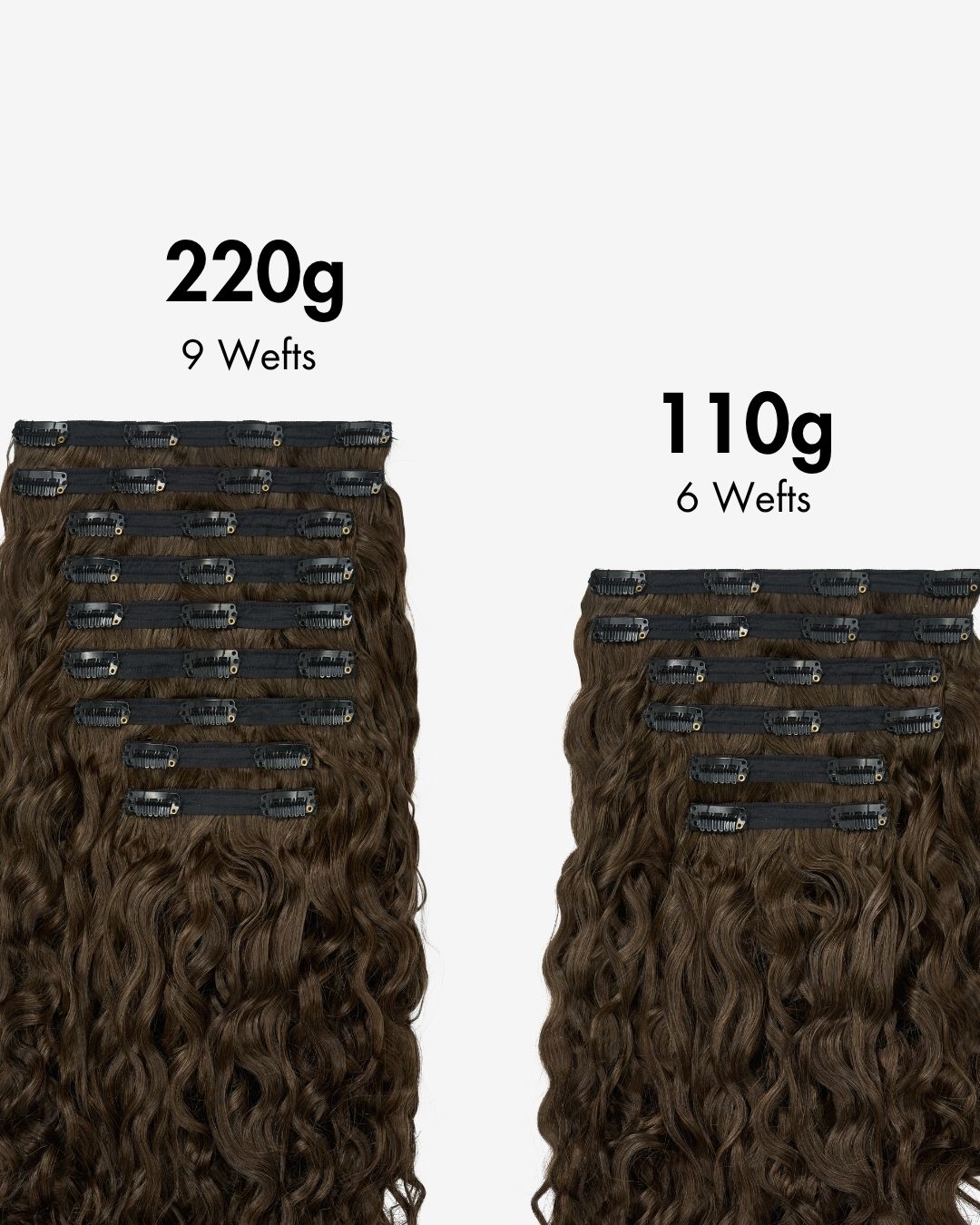 Dark Ash Brown Spiral Clip-In Hair Extensions, view 9 of 10