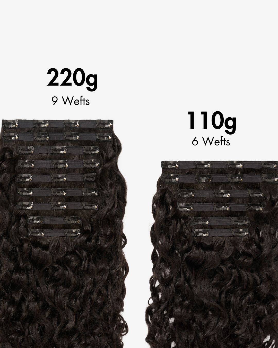 Natural Black Spiral Clip-In Hair Extensions, view 9 of 10