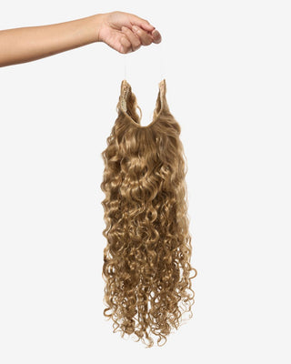 Ash Blonde Curly Slip-On Hair Extensions 180G 22”