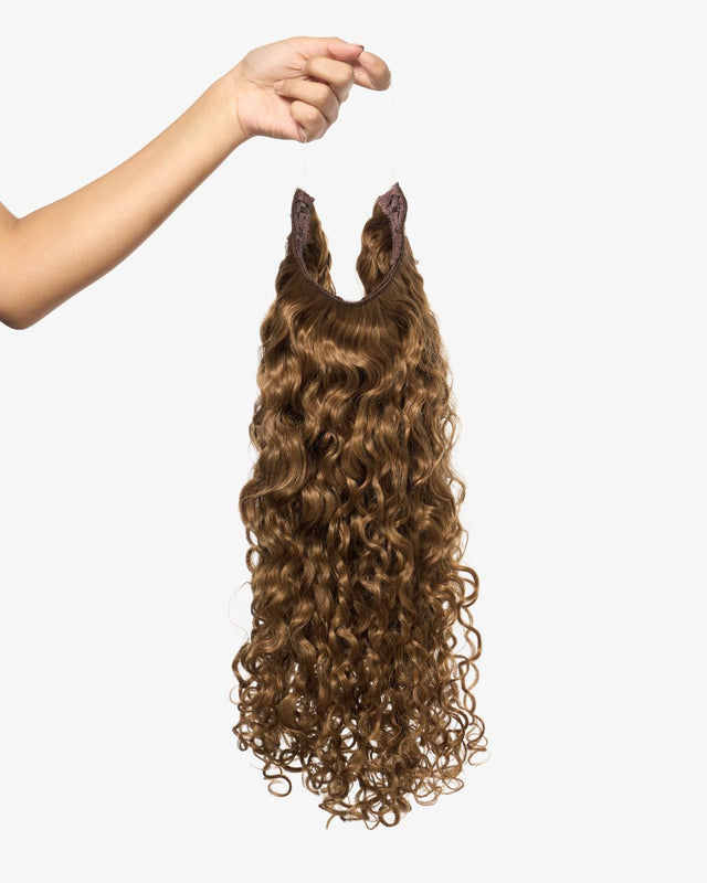 Chestnut Curly Slip-On Hair Extensions 180G 22”