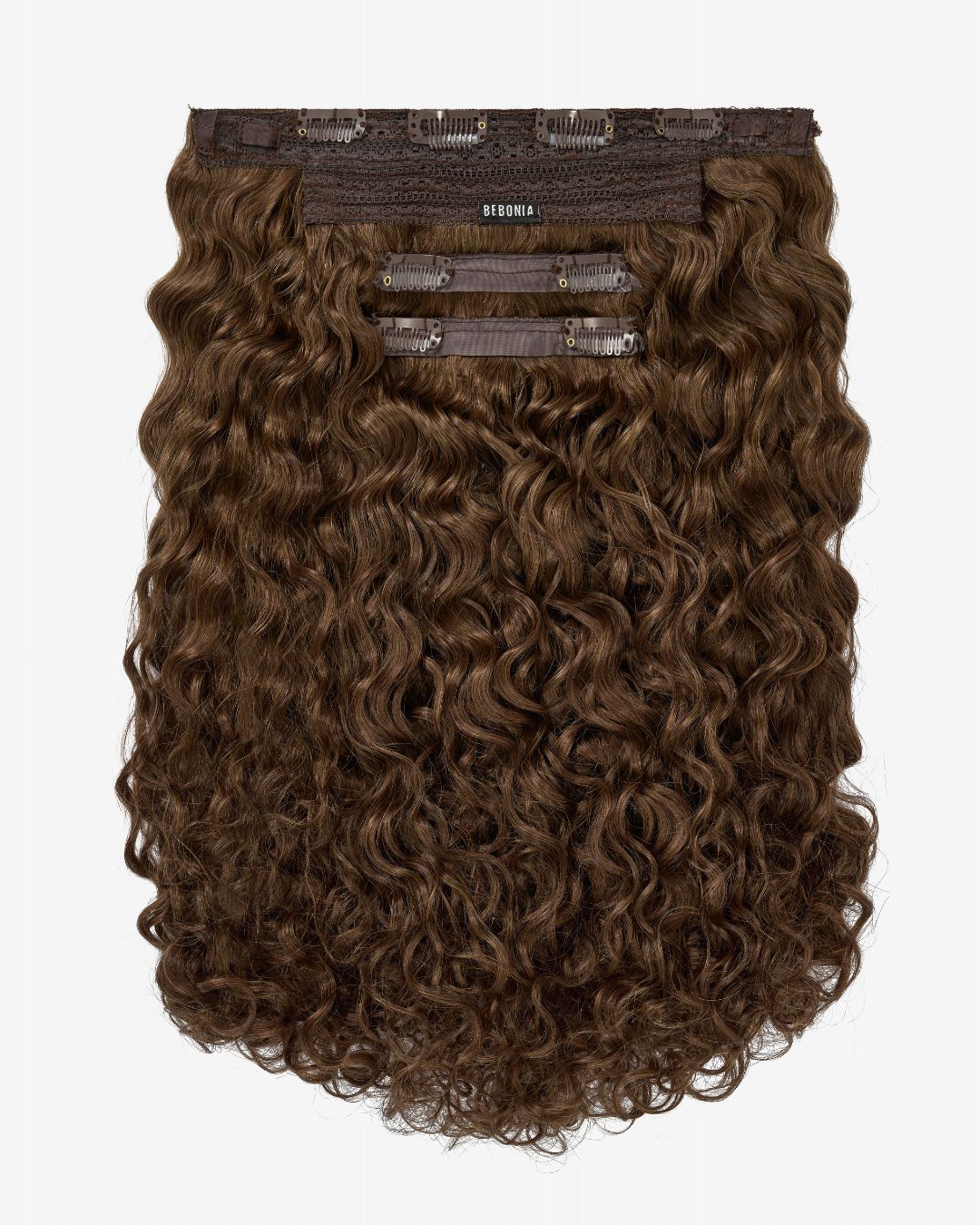 Light Brown Curly Slip-On Hair Extensions 180G 22”