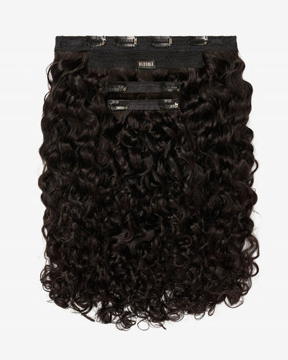 Natural Black Curly Slip-On Hair Extensions 180G 22”