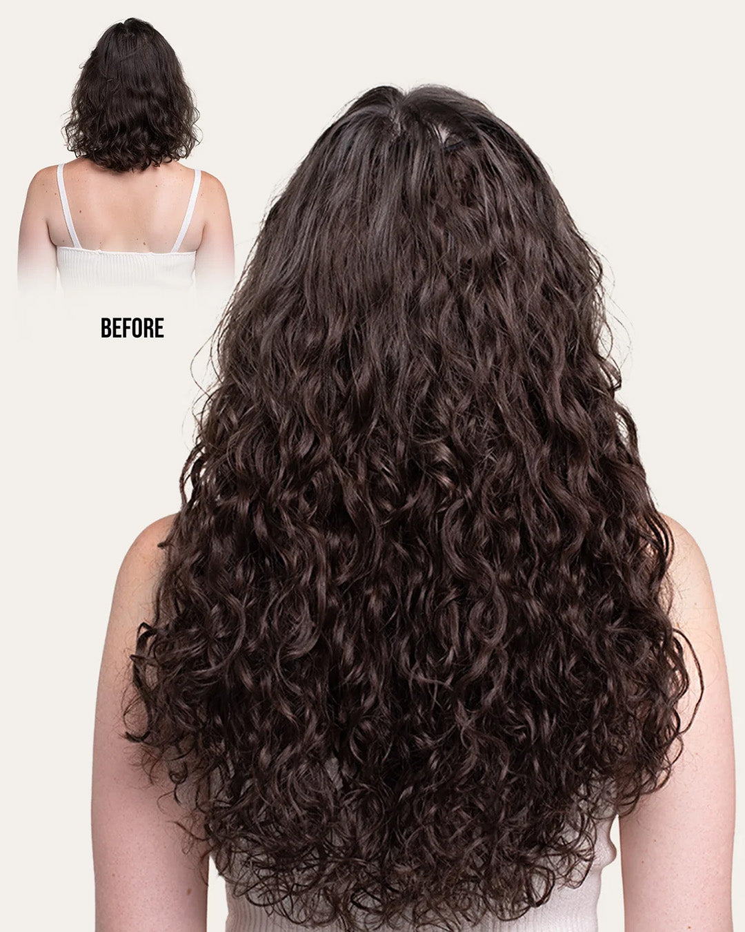 Neutral Dark Brown Spiral Clip-In Hair Extensions, view 8 of 13