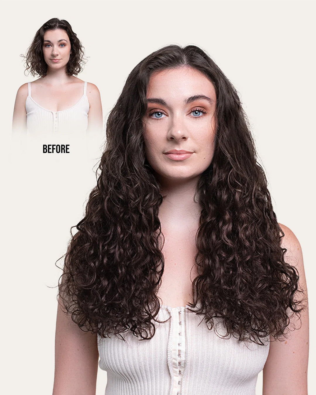 Neutral Dark Brown Spiral Clip-In Hair Extensions, view 6 of 13