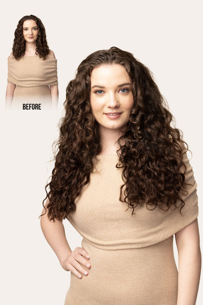 Chocolate Brown Spiral Clip-In Hair Extensions