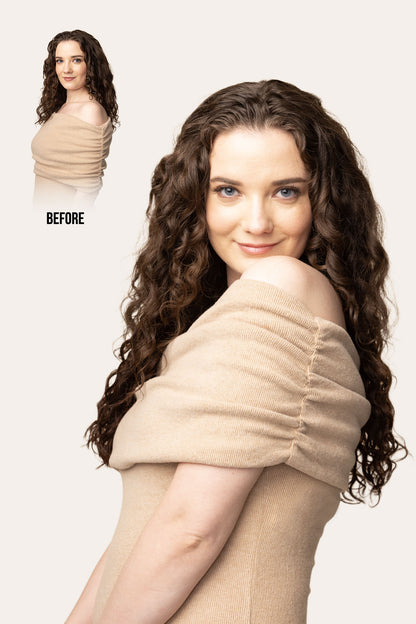 Chocolate Brown Spiral Clip-In Hair Extensions