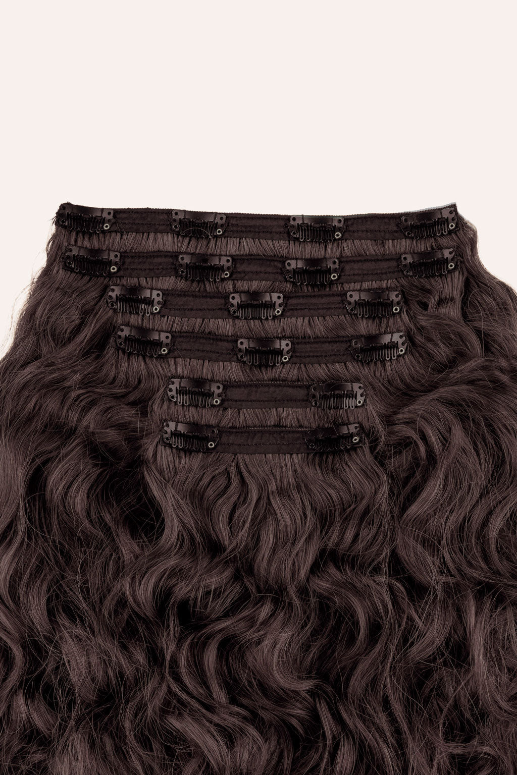 Neutral Dark Brown Spiral Clip-In Hair Extensions