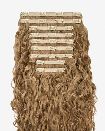 Ash Blonde Spiral Clip-In Hair Extensions