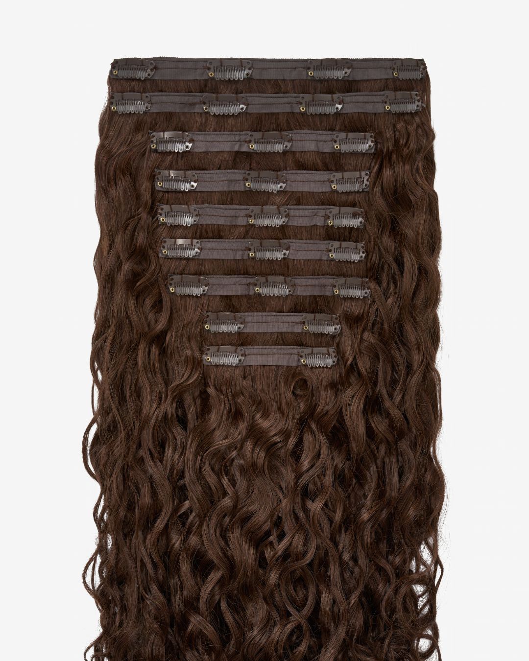 Chocolate Brown Spiral Clip-In Hair Extensions