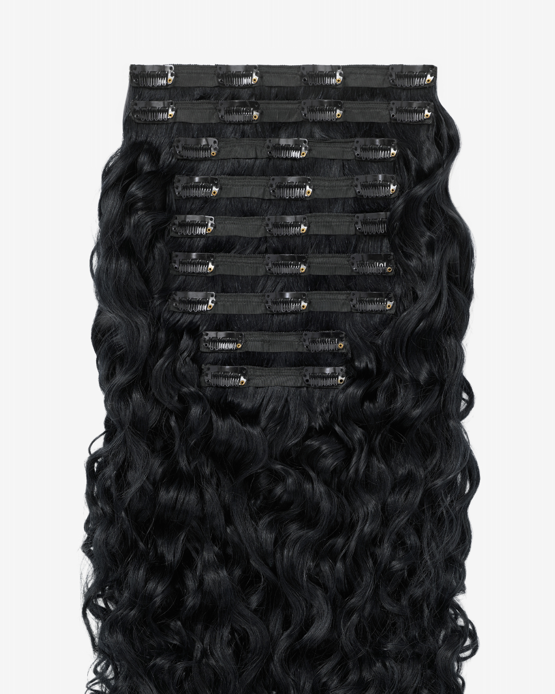 Jet Black Spiral Clip-In Hair Extensions