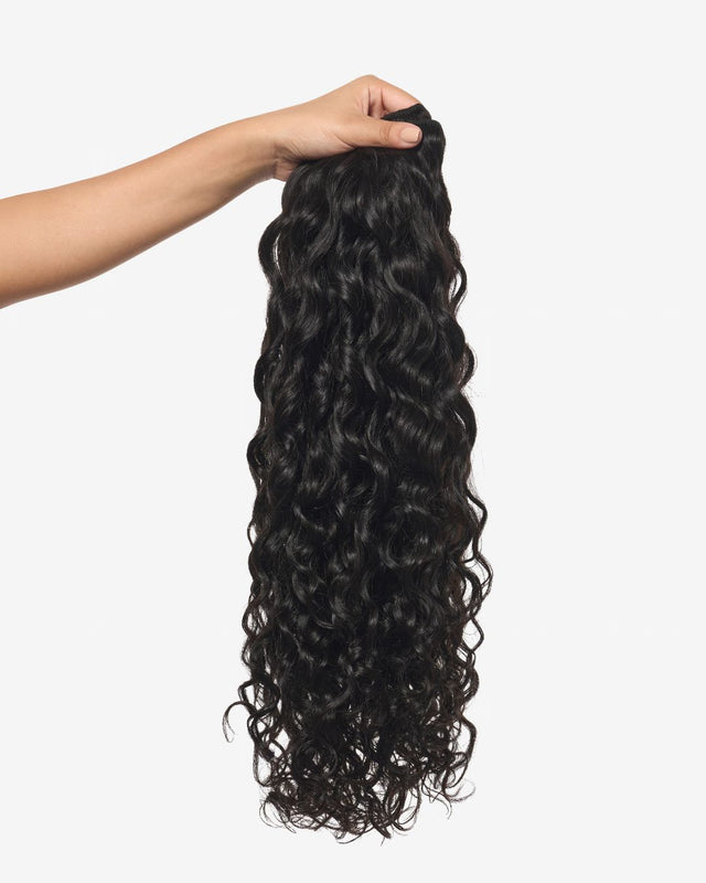 Natural Black Spiral Clip-In Hair Extensions