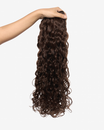 Neutral Dark Brown Spiral Clip-In Hair Extensions