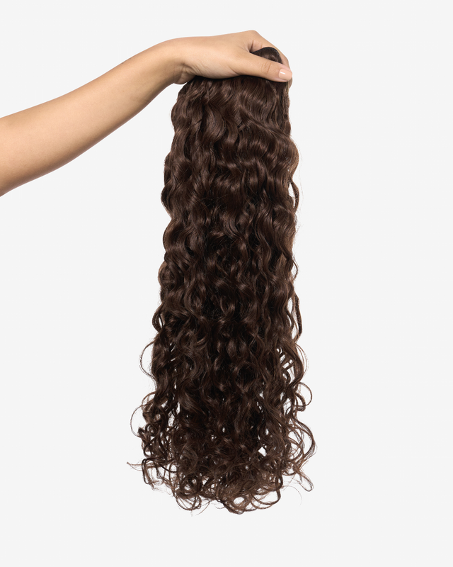 Neutral Dark Brown Spiral Clip-In Hair Extensions