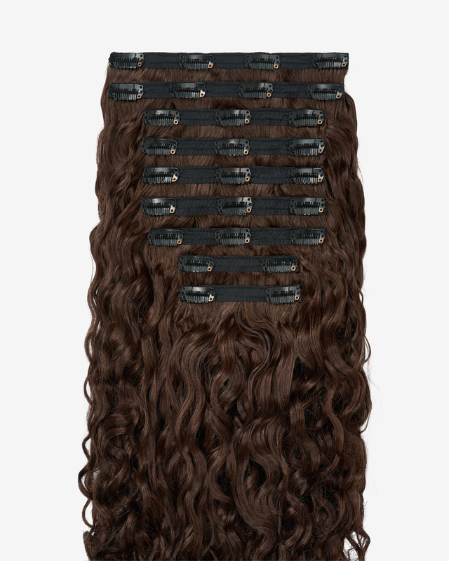 Neutral Dark Brown Spiral Clip-In Hair Extensions