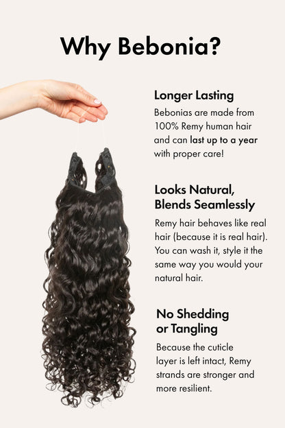 Ash Blonde Curly Slip-On Hair Extensions 180G 22”