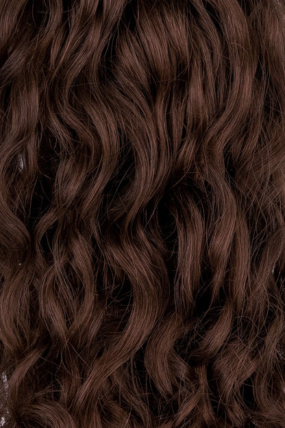 Chocolate Brown Curly Clip-In Hair Extensions