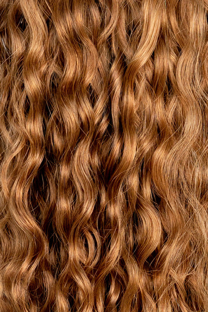 Chestnut Curly Clip-In Hair Extensions