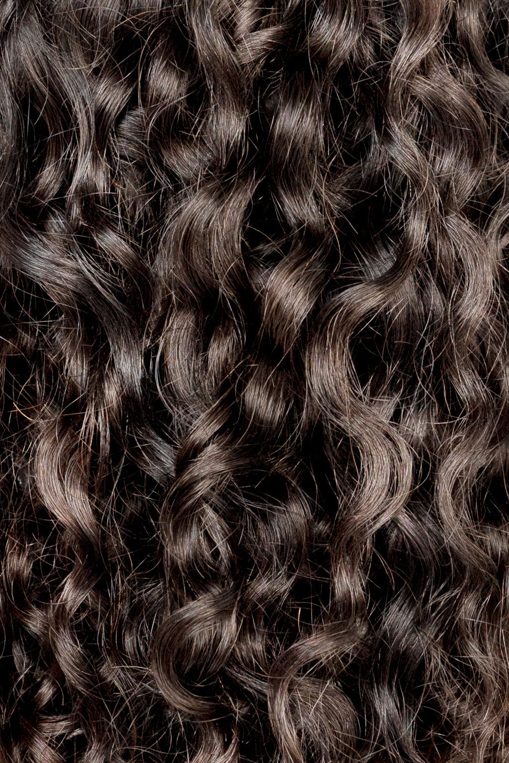 Dark Ash Brown Curly Clip-In Hair Extensions