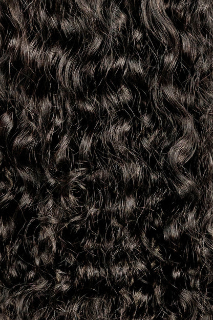 Jet Black Curly Clip-In Hair Extensions