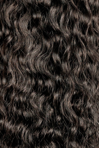 Natural Black Curly Clip-In Hair Extensions