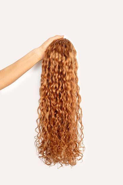 Strawberry Blonde Curly Clip-In Hair Extensions