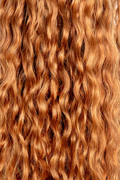 Strawberry Blonde Curly Clip-In Hair Extensions