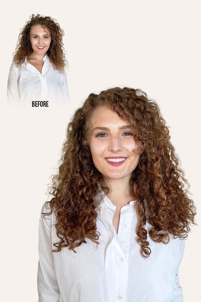 Chestnut Curly Clip-In Hair Extensions