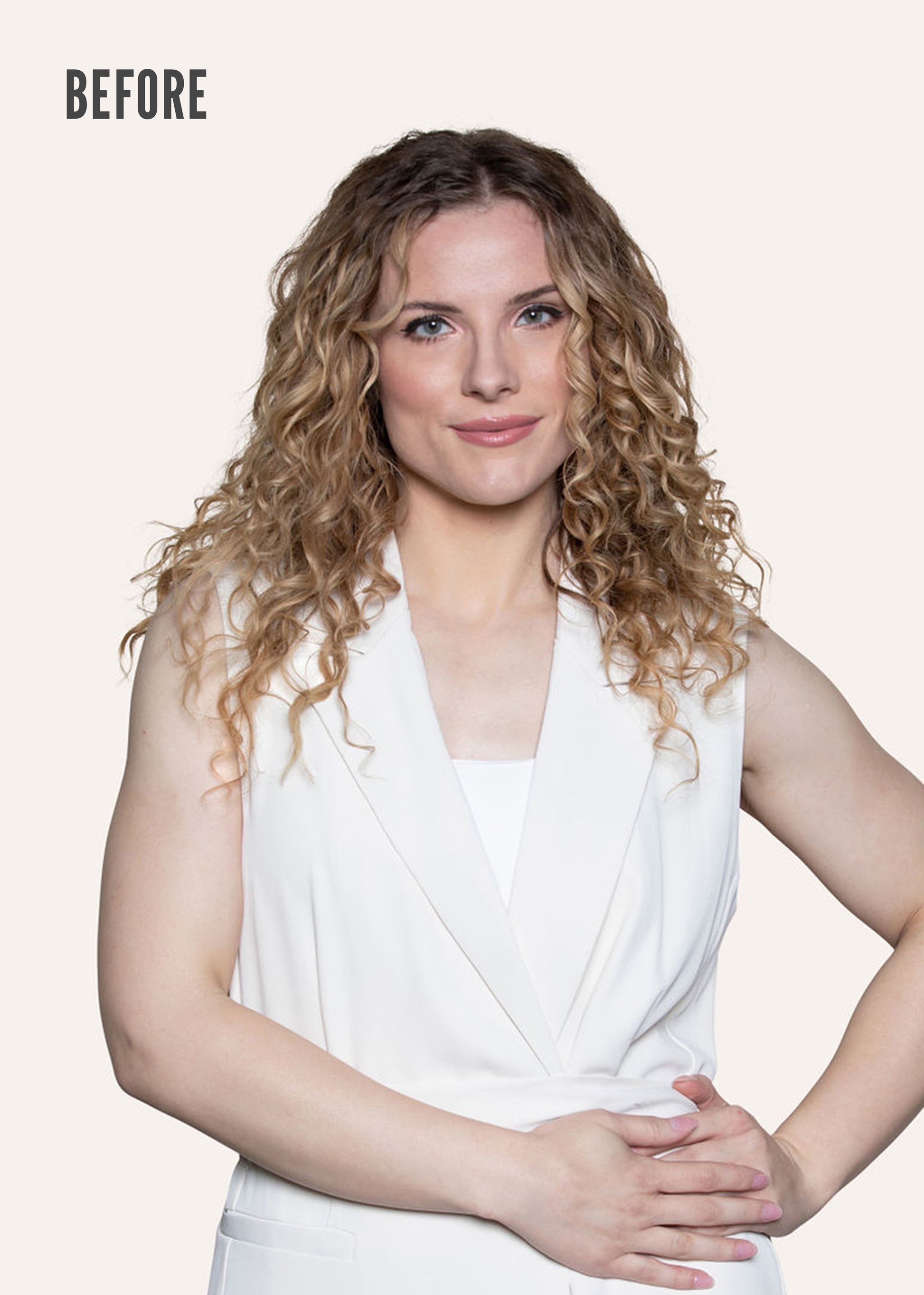 Ash Blonde Curly Slip-On Hair Extensions 180G 22 Bebonia Ash Blonde Curly Slip-On Hair Extensions 180G 22 Bebonia
