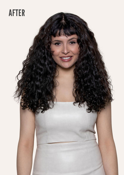 Natural Black Curly Slip-On Hair Extensions 180G 22”