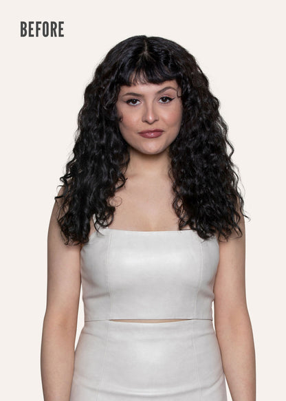 Natural Black Curly Slip-On Hair Extensions 180G 22”