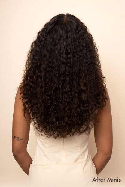 Bebonia Minis Neutral Dark Brown Curly Hair Extensions