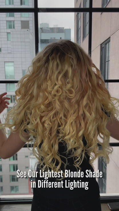 Lightest Blonde Spiral Clip-In Hair Extensions