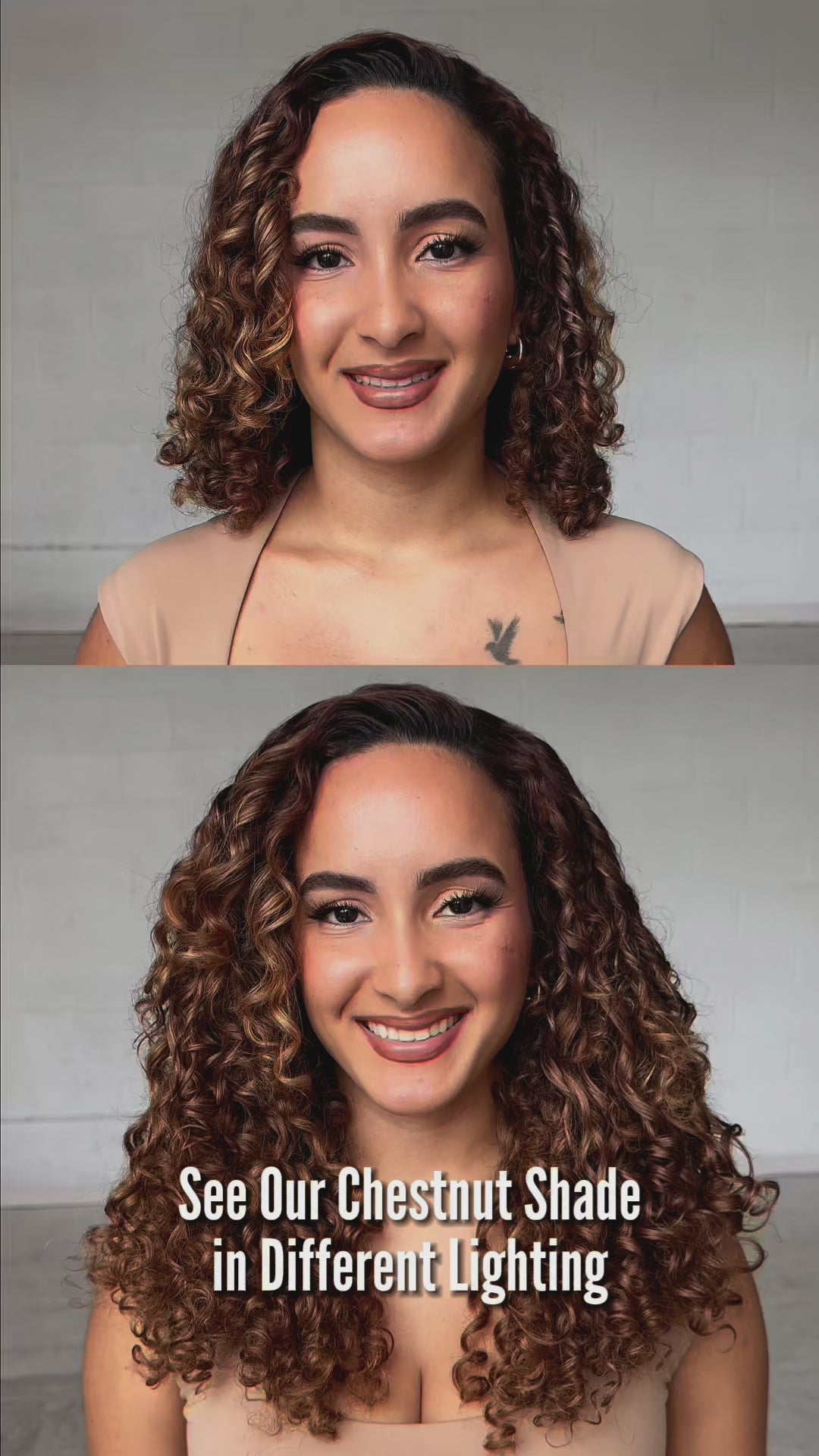 Chestnut Curly Clip-In Hair Extensions
