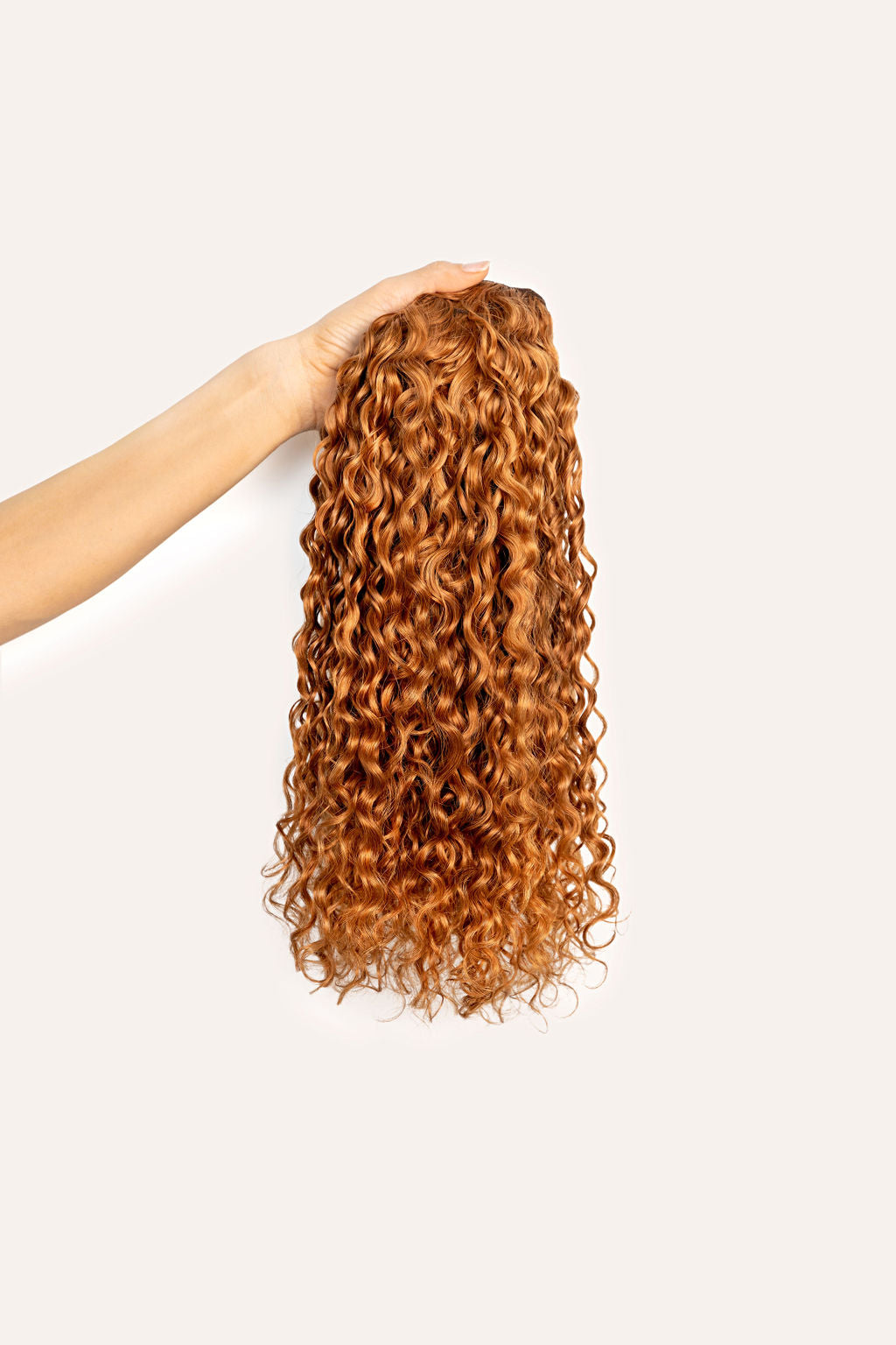 Strawberry Blonde Curly Clip-In Hair Extensions