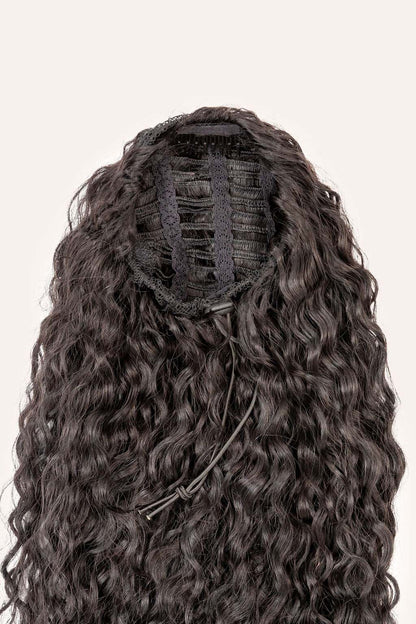 Natural Black Curly Ponytail Extension