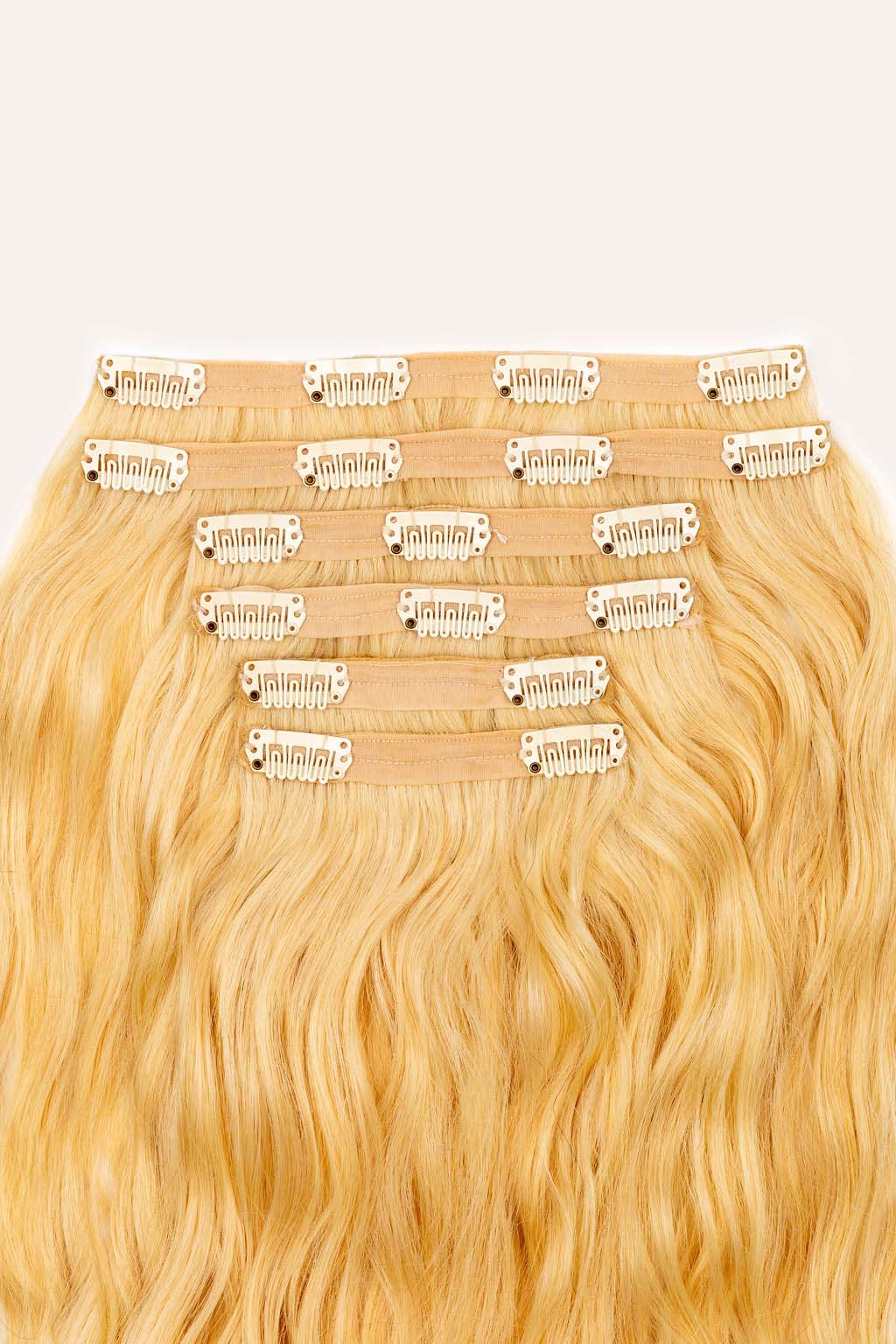 Lightest Blonde Spiral Clip-In Hair Extensions