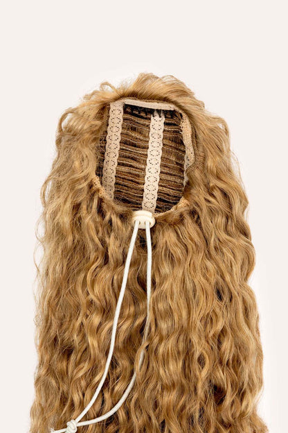 Ash Blonde Curly Ponytail Extension