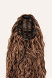 Curly Ponytail Highlighted Brown