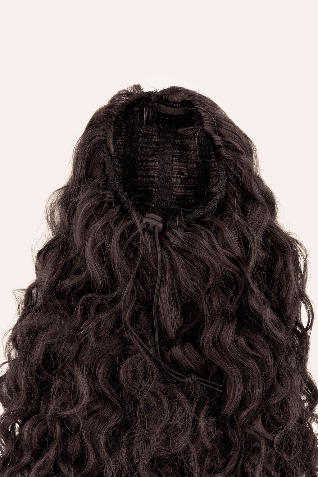 Neutral Dark Brown Curly Ponytail Extension