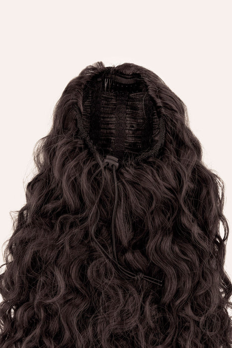 Curly Ponytail Neutral Dark Brown