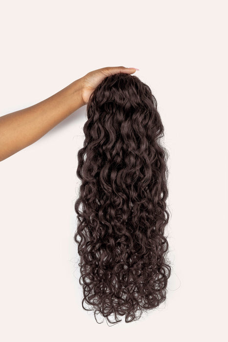 Curly Ponytail Neutral Dark Brown