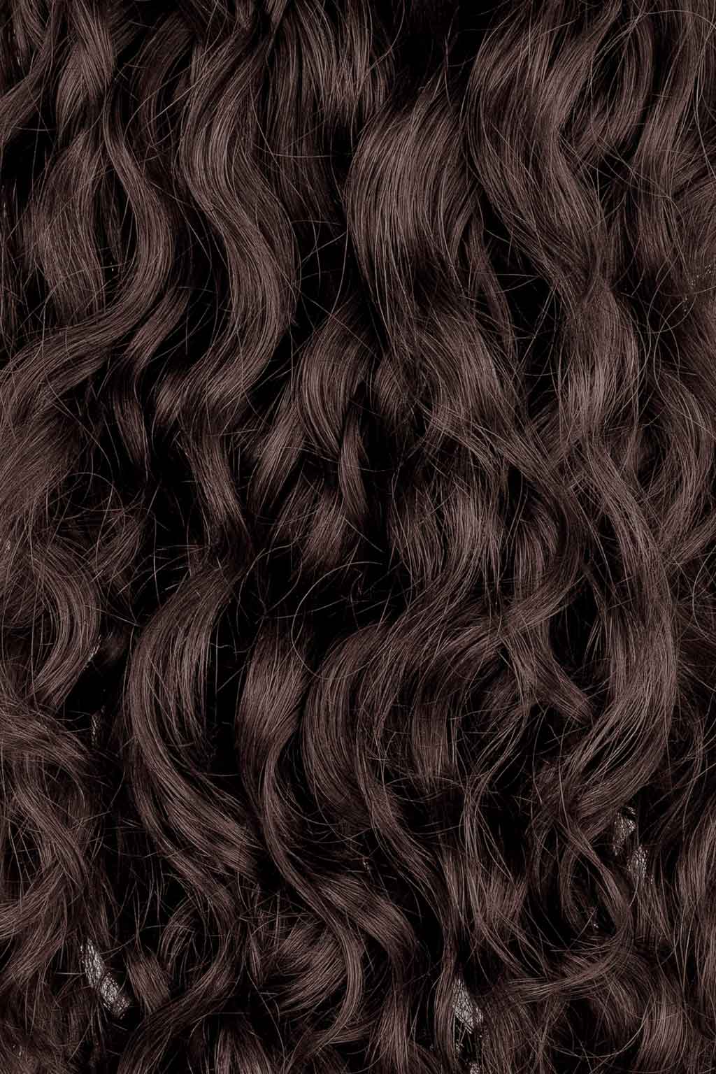 Neutral Dark Brown Curly Ponytail Extension, view 3 of 8